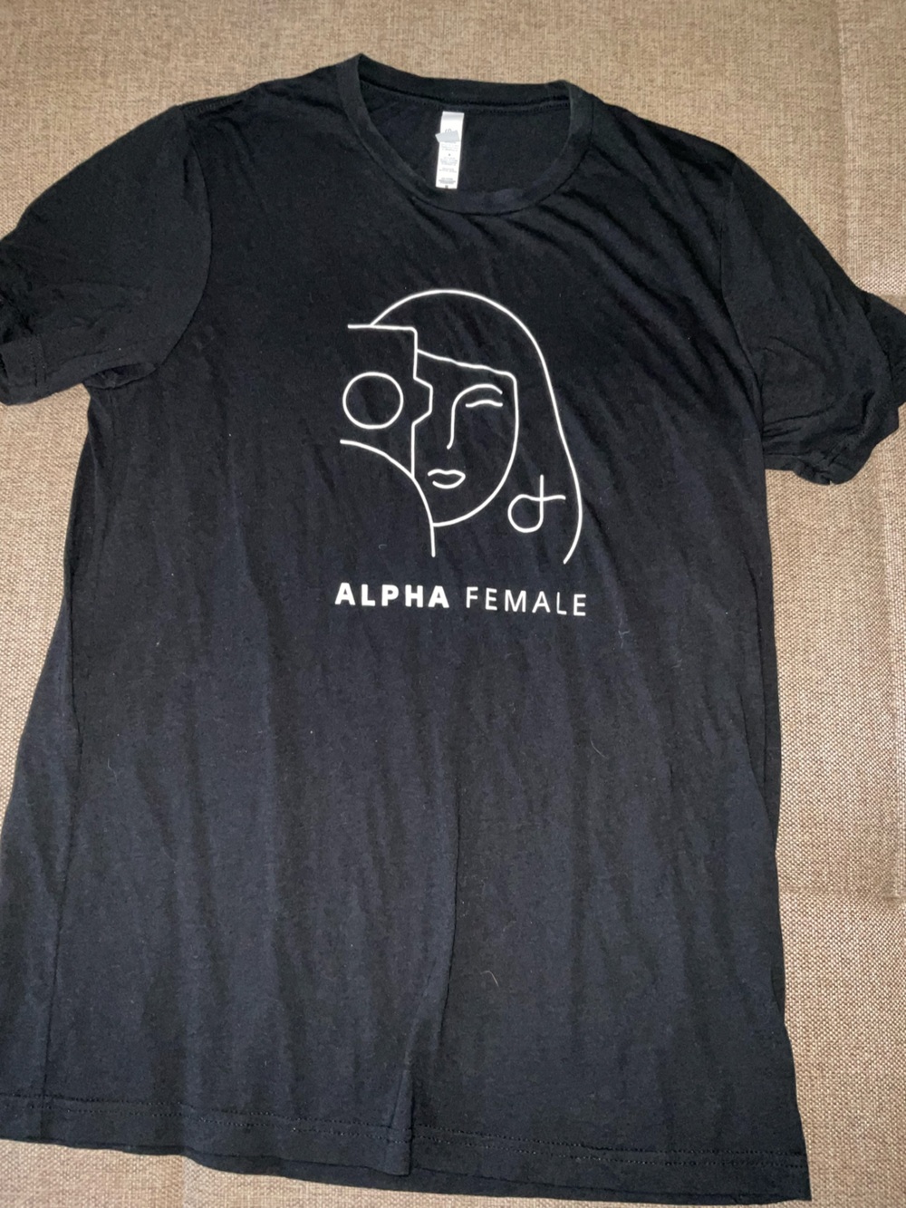 Bella Canvas Black Short Sleeve Tee with White Line Graphic